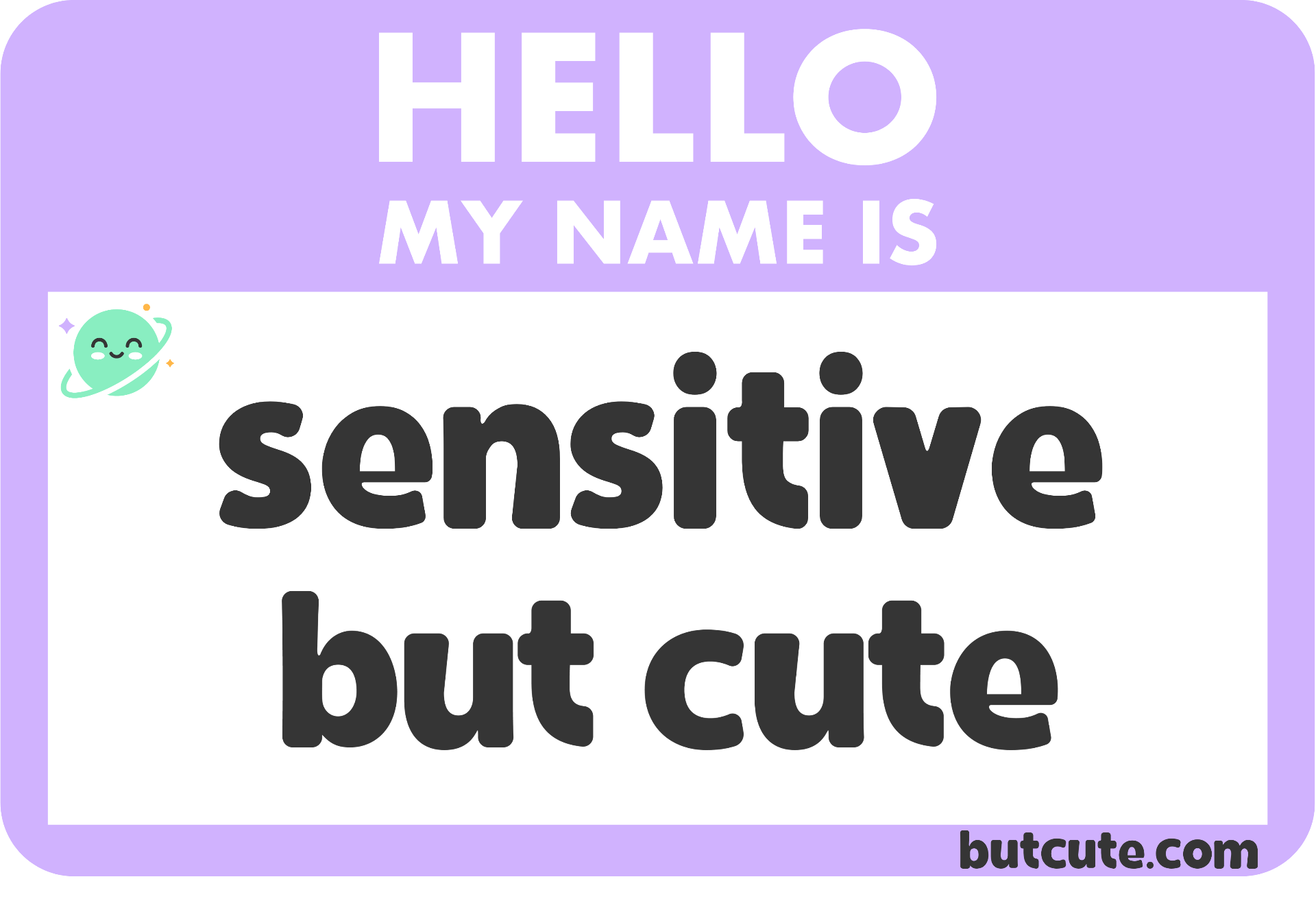 mellie nametag sticker